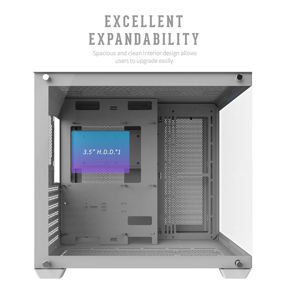 EasyPC| DarkFlash C285P pc case gaming| ATX |Tempered Glass| Black and ...