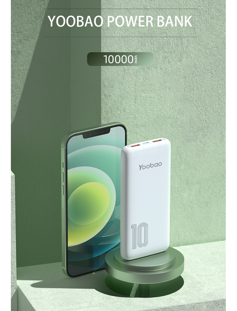 Yoobao 1DQ 10000mAh Slim Power Bank 22.5W Super Fast Charge with USB 4. ...