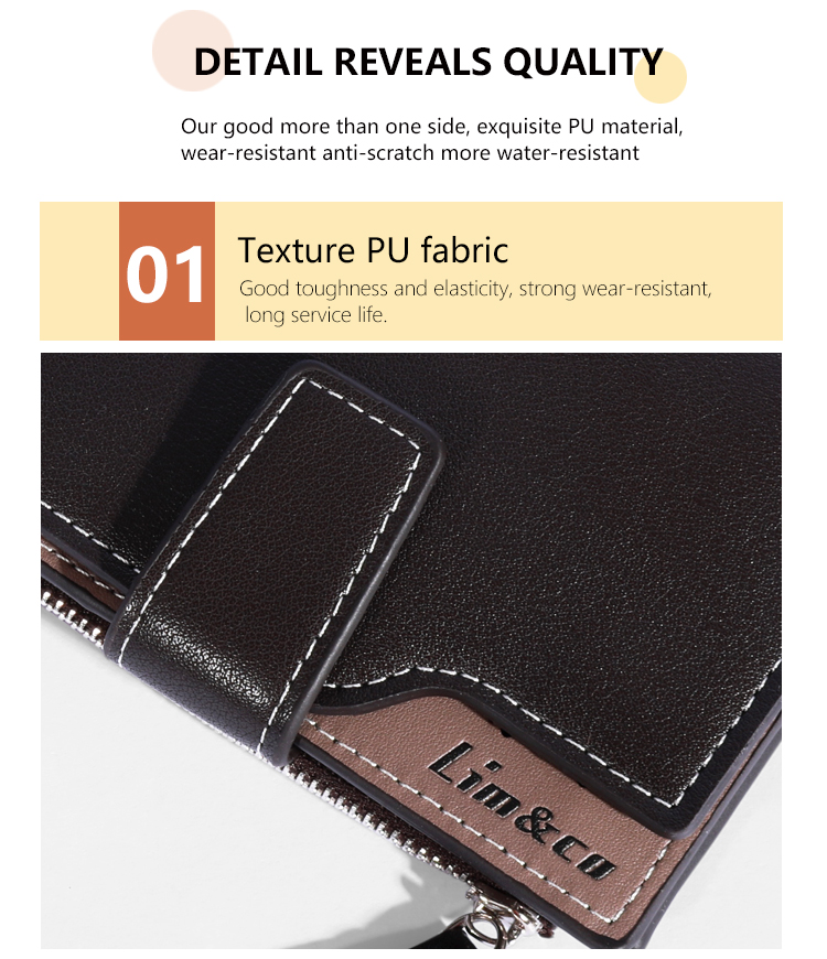 Mumu M110 Men's Quality Leather Card Holder Wallet Texture Coin Purses ...