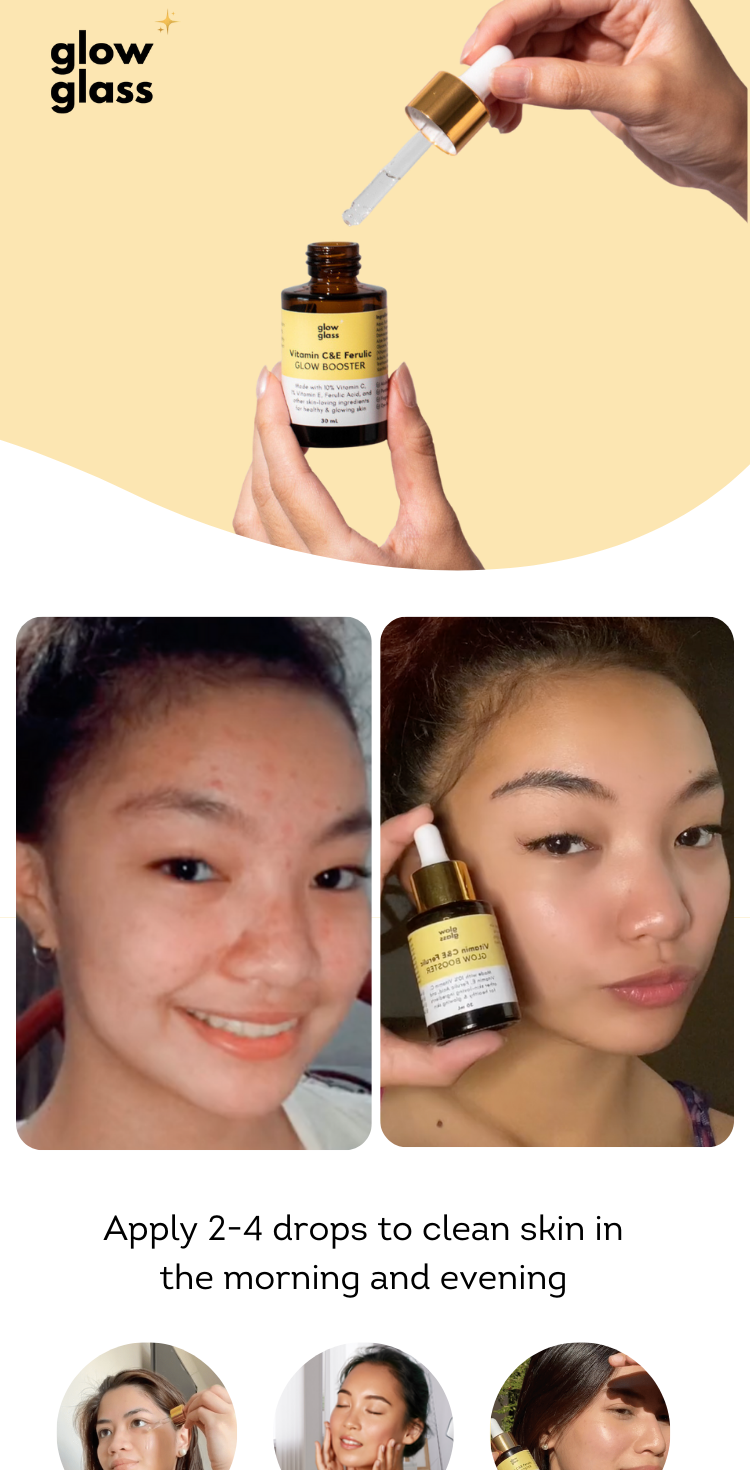 Glow Glass Vitamin C&E Serum Ferulic Glow Booster 30ml Shopee Philippines