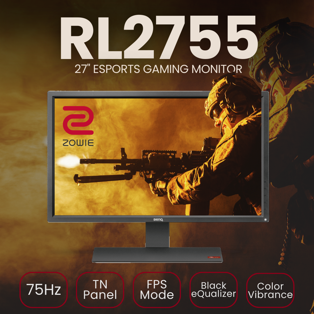 BenQ Zowie RL2755 1920x1080 1ms 75Hz Low Blue Light Anti-Glare Esports ...