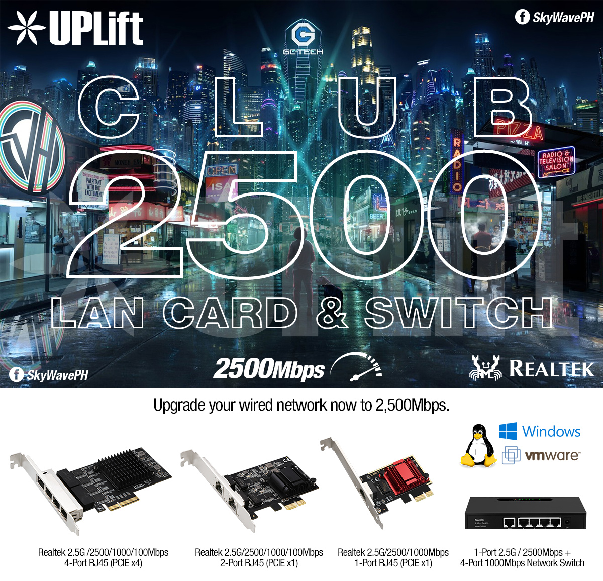 UPLift Realtek 8125B 2.5G 2500Mbps LAN Adapter Switch for Pfsense ...