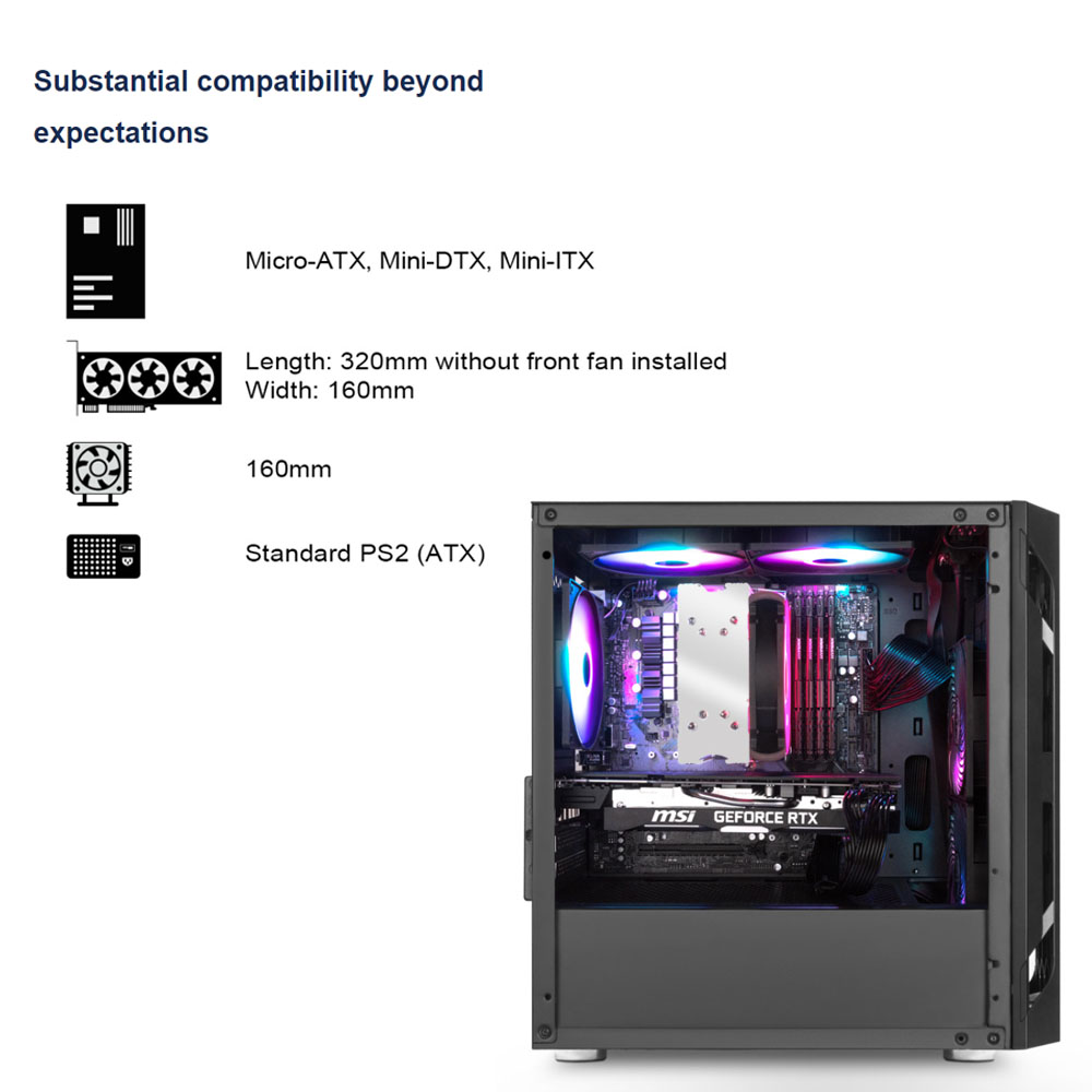 EasyPC| Silverstone FARA H1M pc case gaming| Mid-Tower Micro-ATX ...
