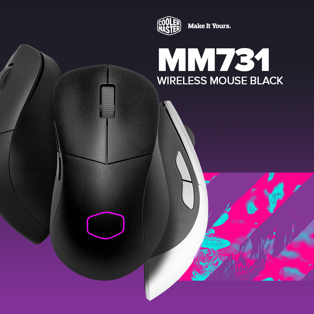 EasyPC, COOLERMASTER MM731 Wireless Mouse Gaming, Black (CM MM-731-KKOH1)