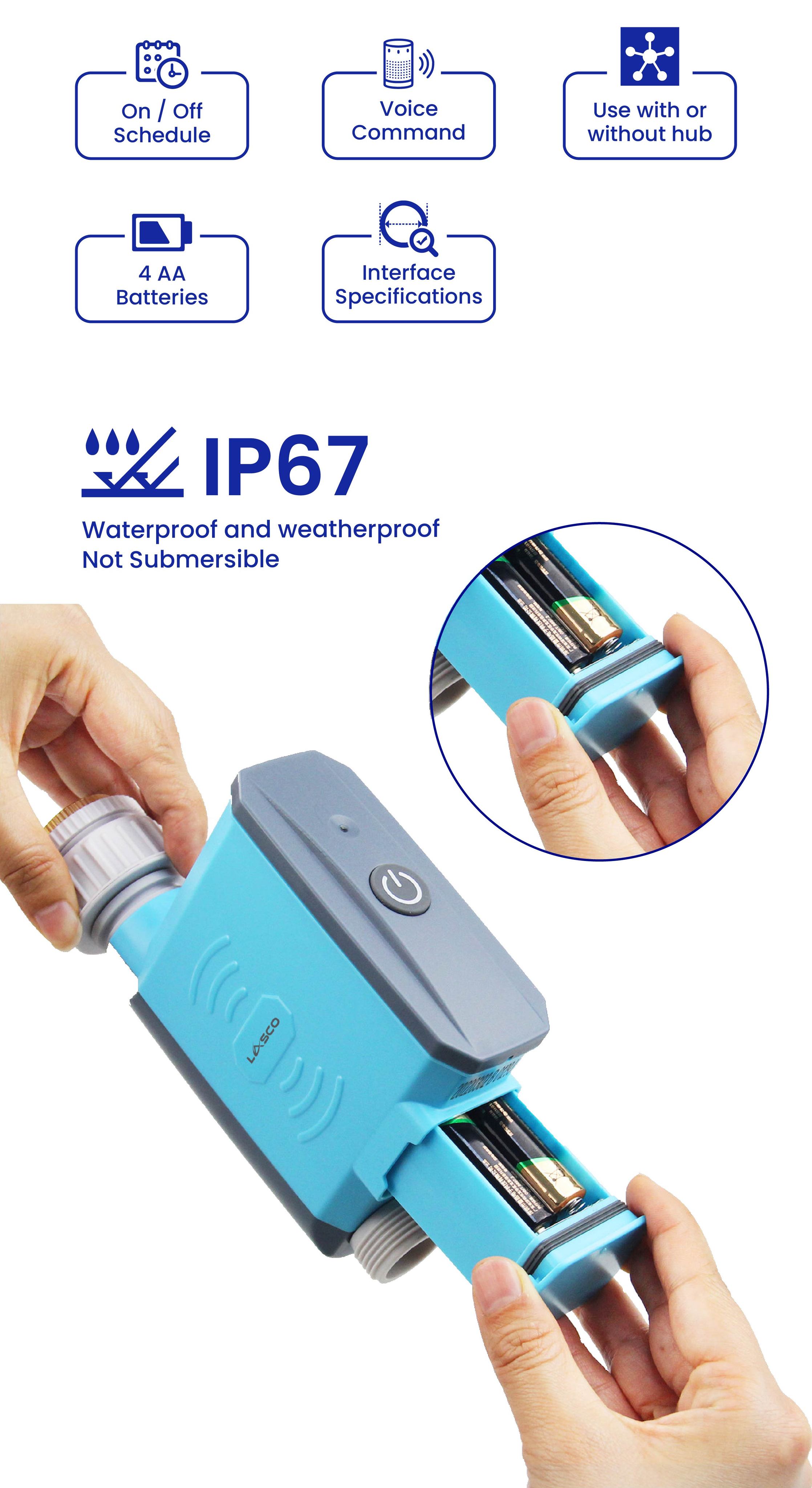 Lasco Bluetooth Water Hose Timer Select with or without Bluetooth