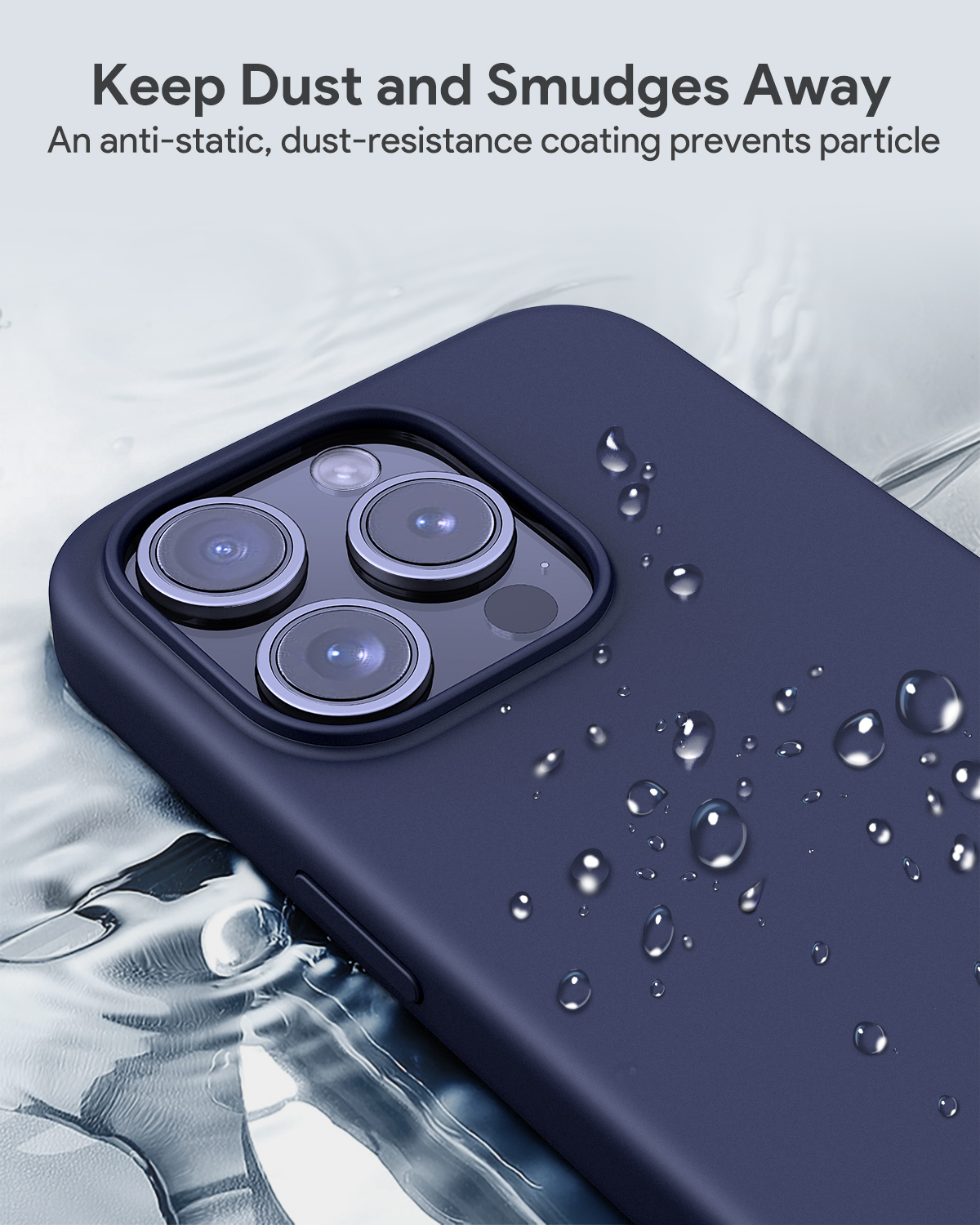 AUKEY PC-GJ10 LiquidFlex Magnetic Silicon Phone Case for iPhone 15/ 15 ...