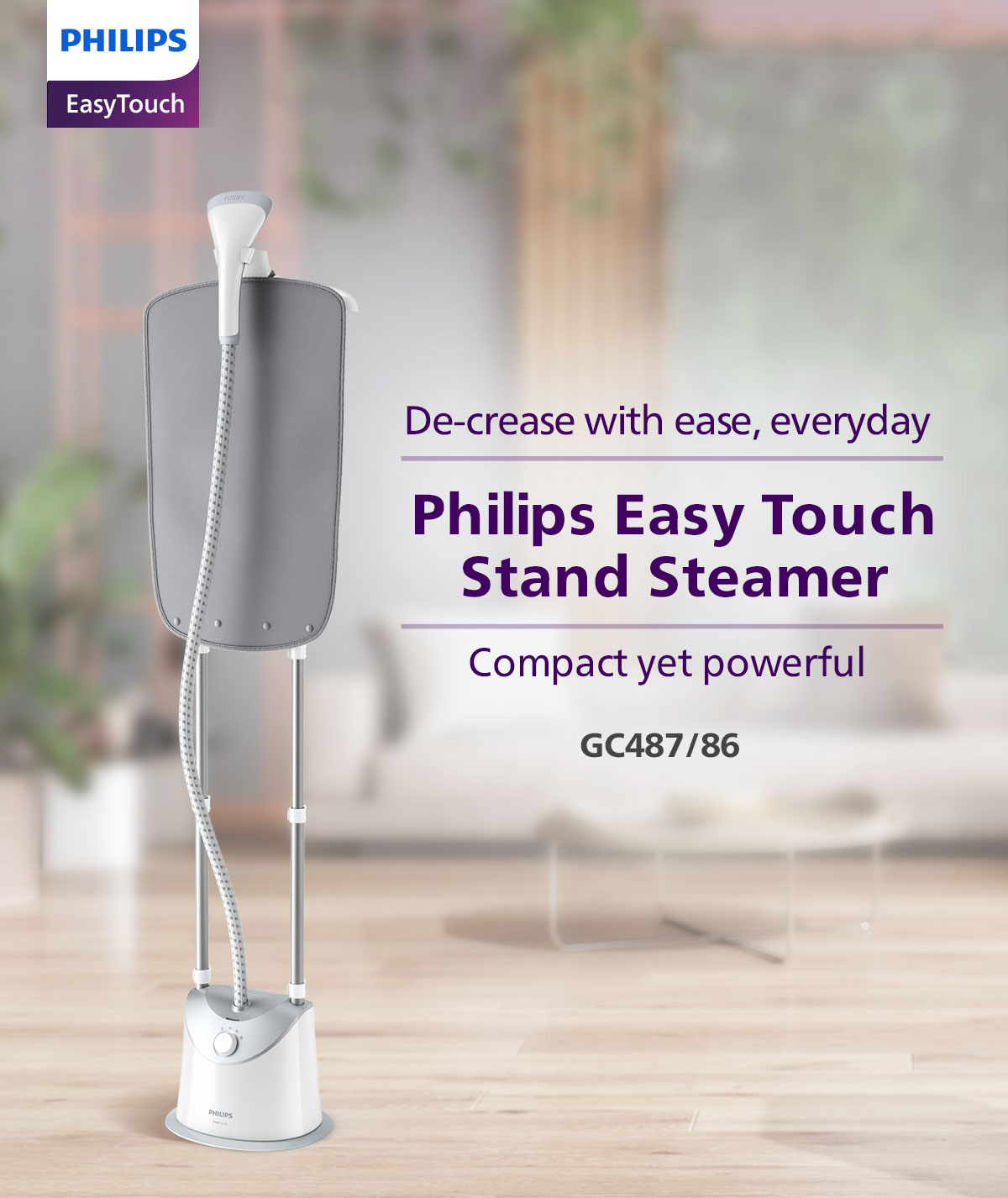 Philips PHILIPS Garment Iron Stand Steamer [GC487/89] Adjustable Double