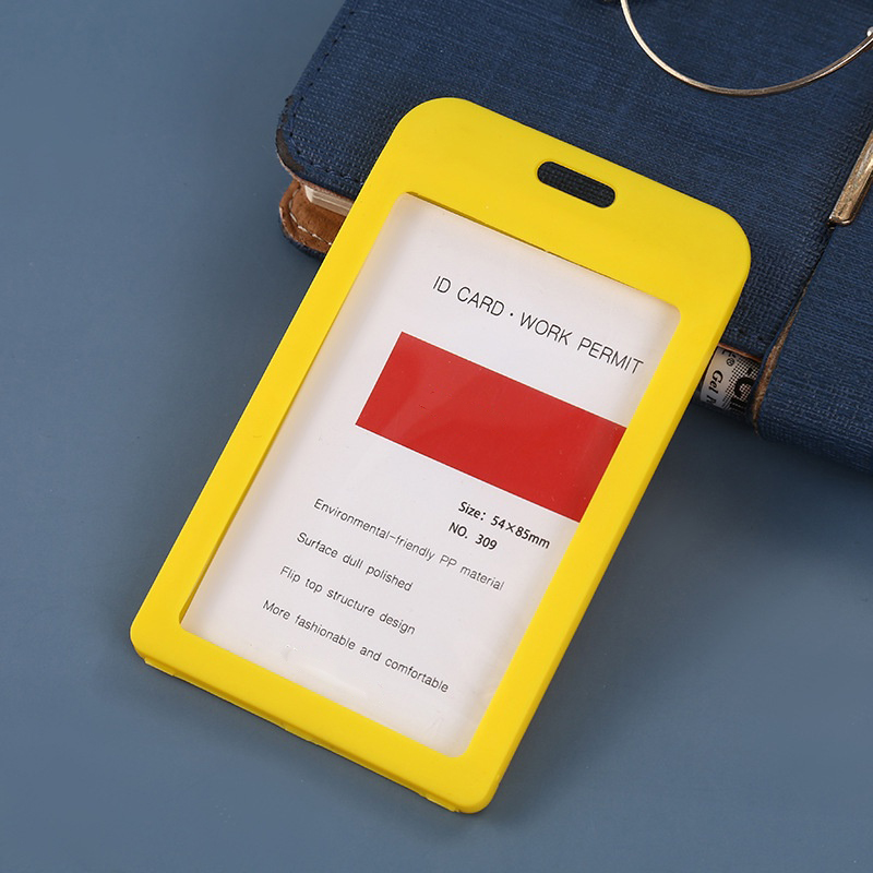 Double-Sided Transparent Plastic Card Set Student Card Badge Work Card ...