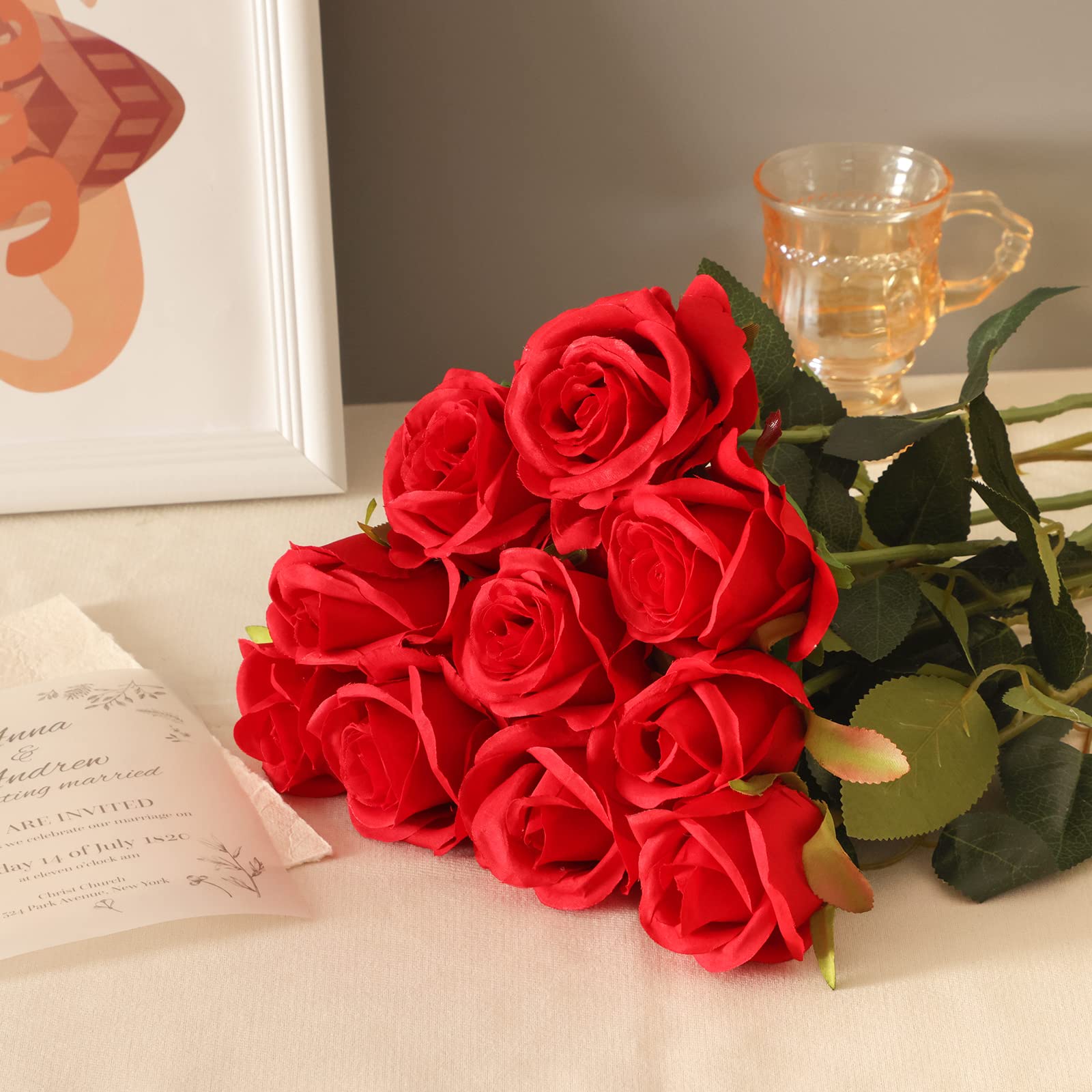 High Quality Velvet Rose&Cloth Rose Fake Rose Fake Flowers Artificial ...