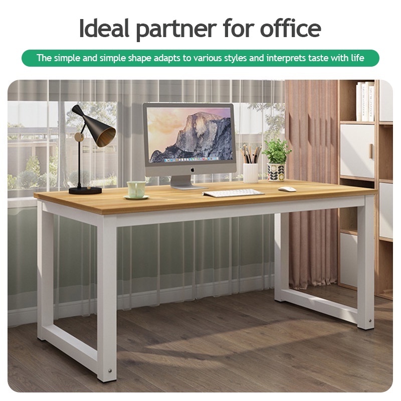 【Ready Stock】Computer Table Office Desk White/Black Bedroom Table 80 ...
