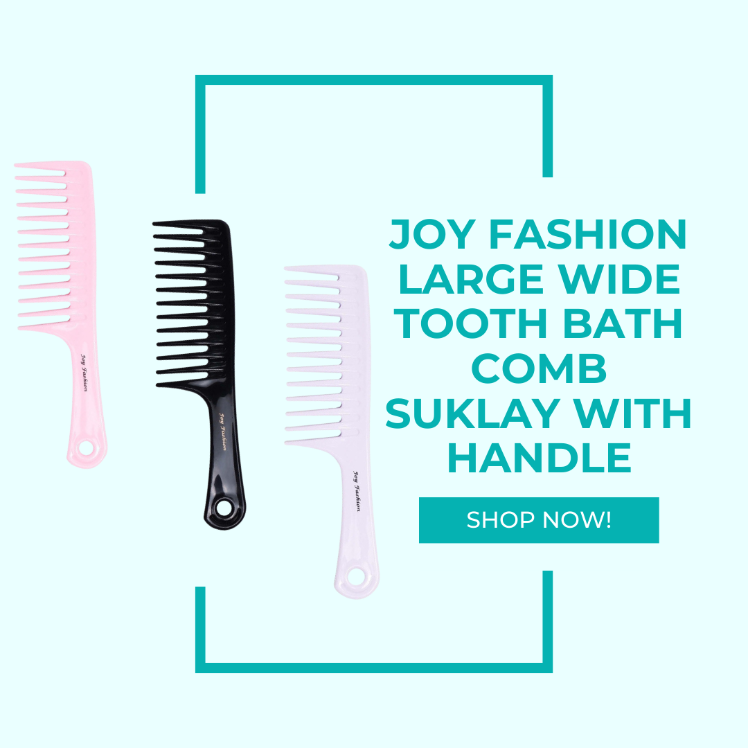 Joy Fashion Large Wide Tooth Bath Comb Suklay With Handle | Shopee ...