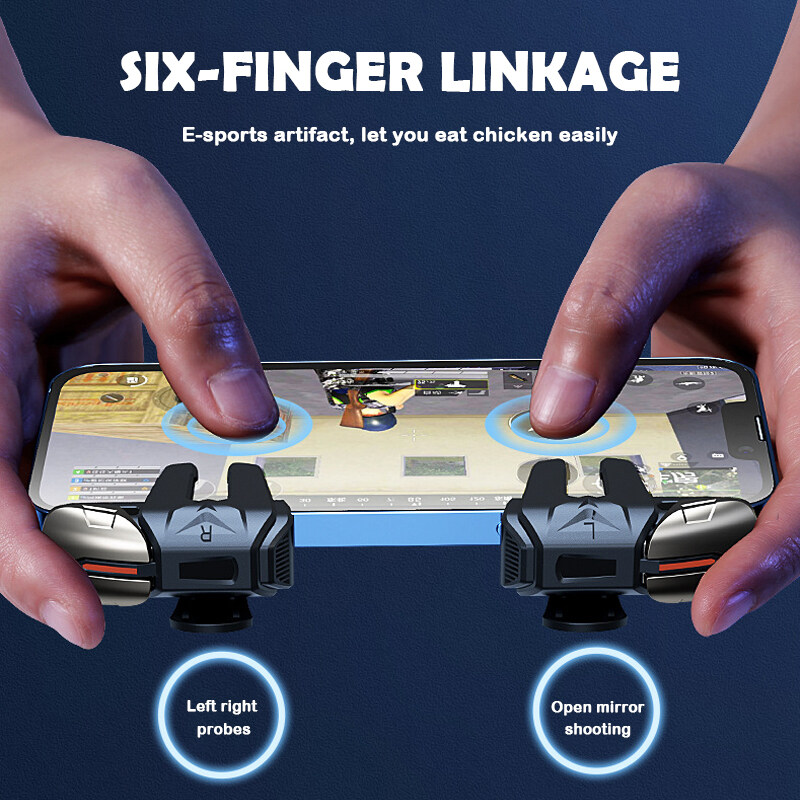 Trigger Controller Mobile Phone FPS Shooting Game Handle Joystick Six ...