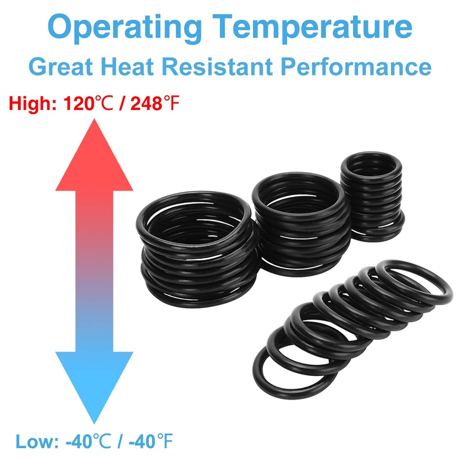 1200PCS 225pcs O Ring Rubber Washers Assortment Kit for Faucet Water ...