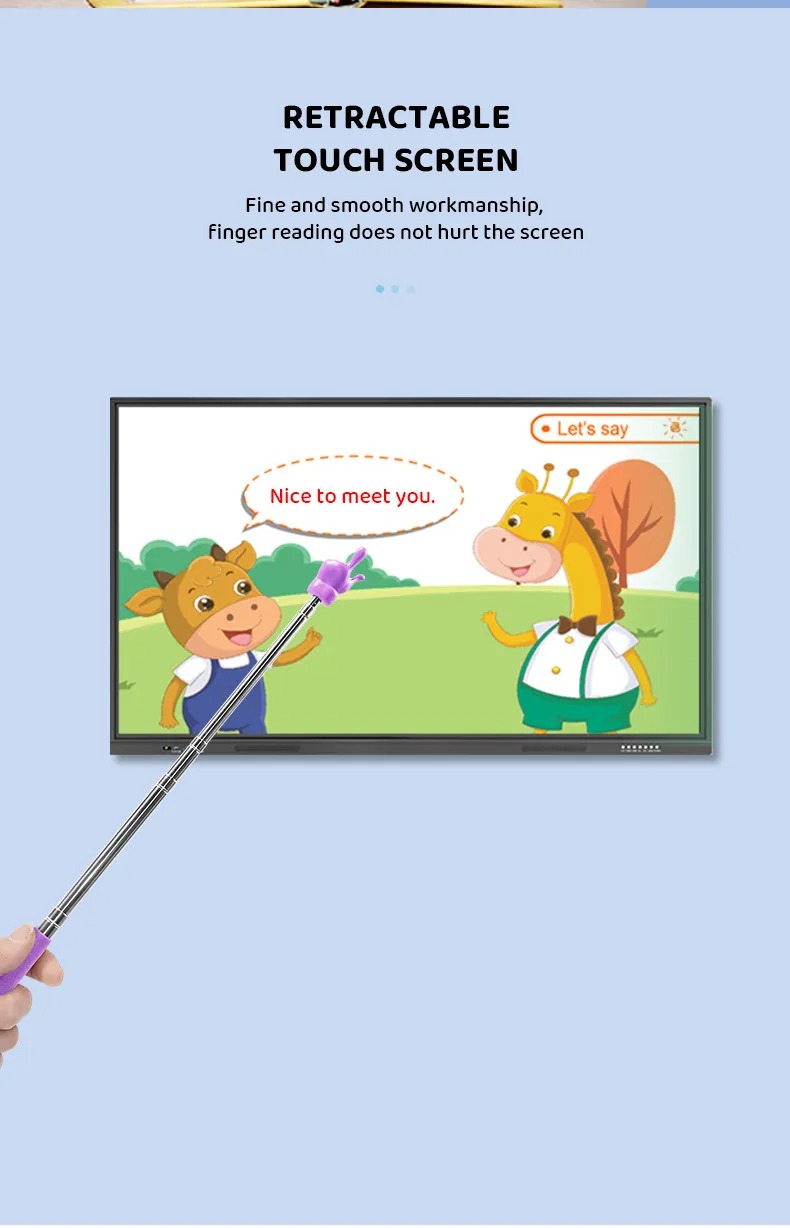 Children's Retractable Finger Reading Stick Stainless Steel Teaching ...