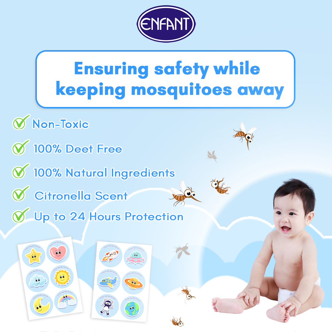 ENFANT ORGANIC BYE BYE MOZZIE PATCH anti mosquito Citronella patch for kids Shopee Philippines