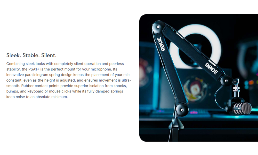 RODE PSA1+ Professional Studio Boom Arm & C-Clamp, 1.2Kg Max Payload ...