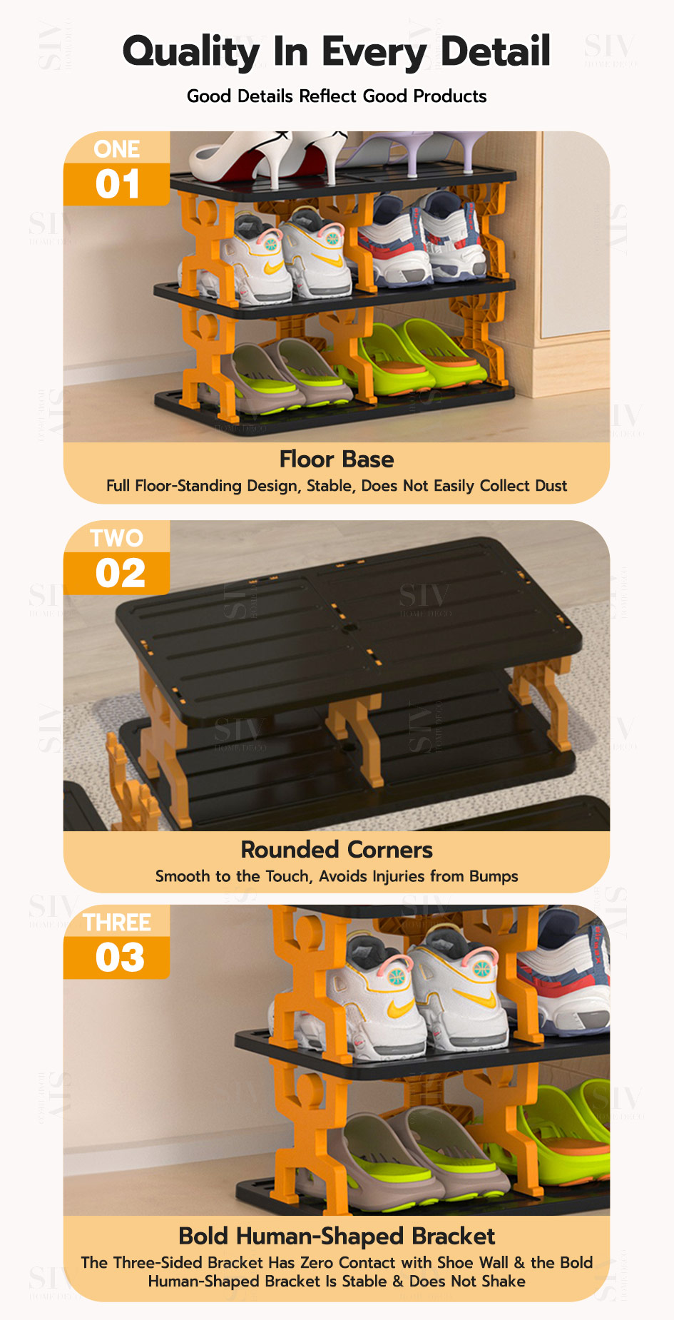 SIV Multi-layer Shoe Rack Shoe Organizer Shelf Space Saver Easy to ...