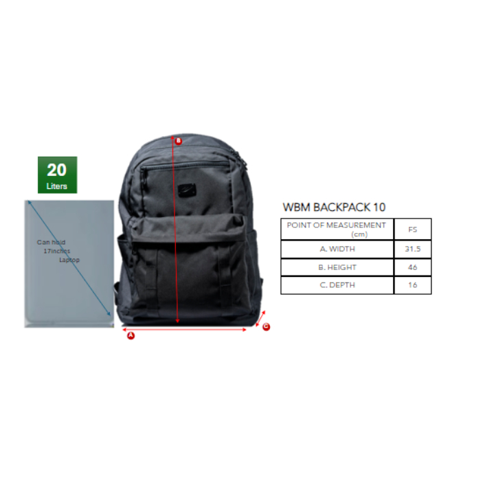 World Balance WBM Backpack 10 Men's Backpack | Shopee Philippines