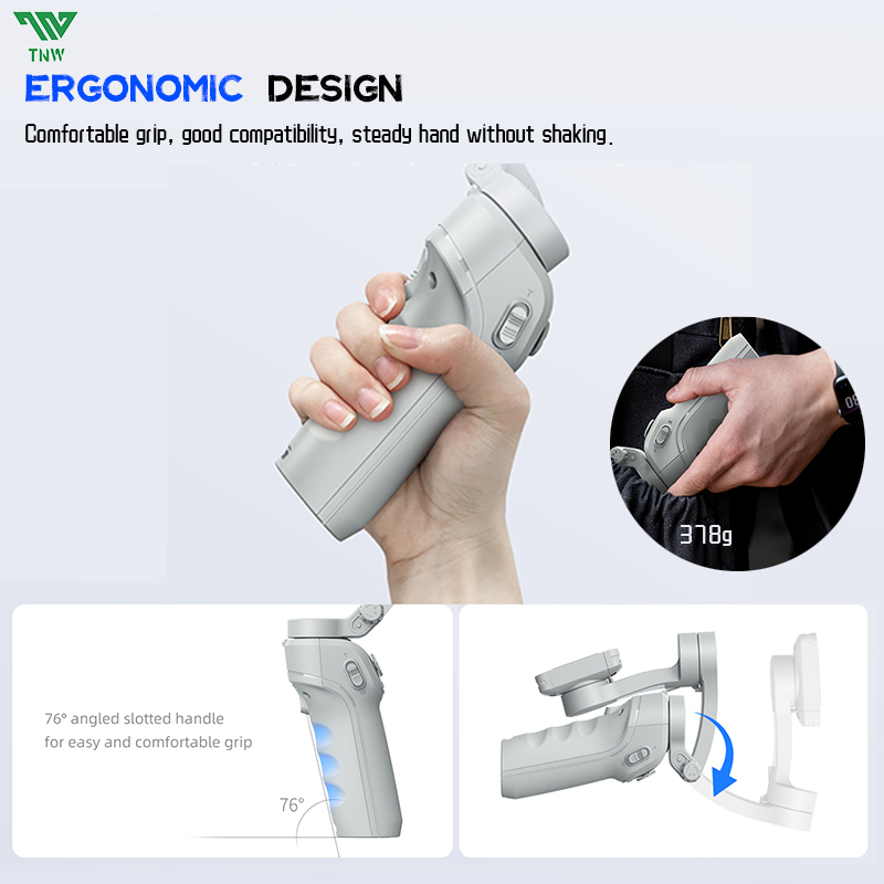 TNW M01pro Smartphone 3-Axis Gimbal Stabilizer Phone Handheld With LED ...
