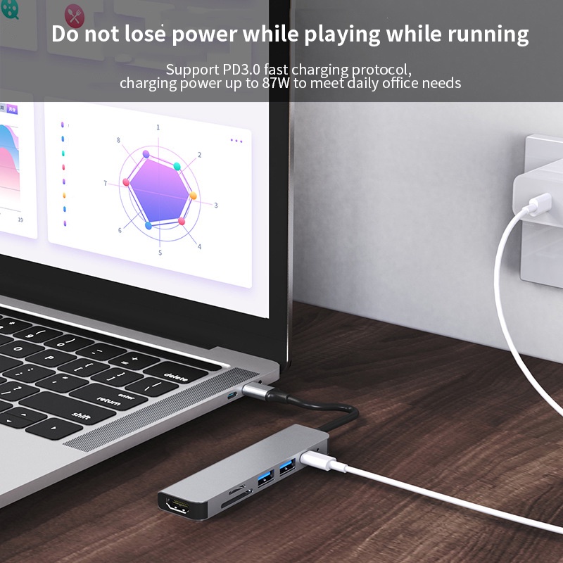 Kebidumei 7 Ports 2-in-1 USB 3.0 Hubs USB HUB Type C HUB OTG Adapter