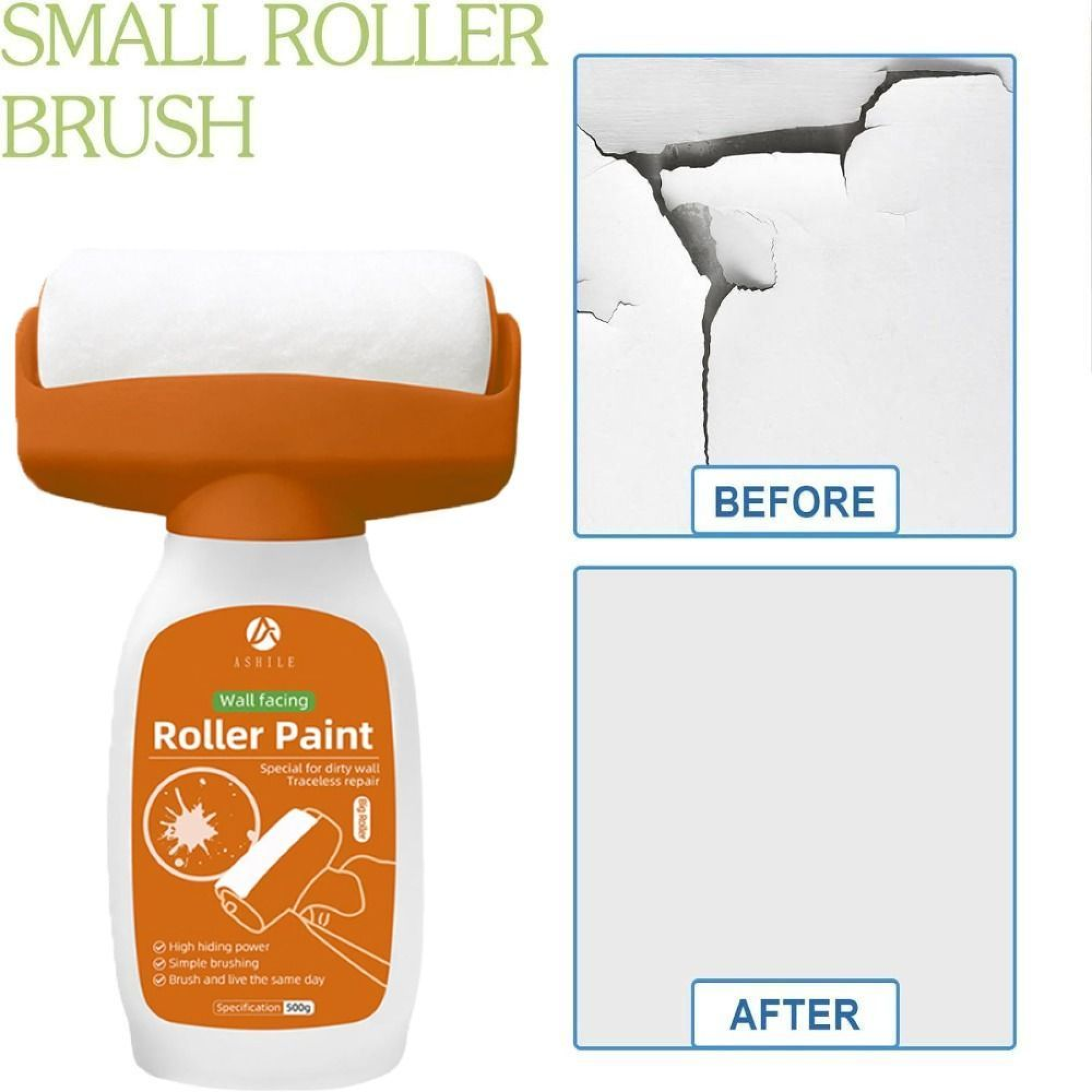 Roller Wall Treatment White repair paint ointment white small roller ...