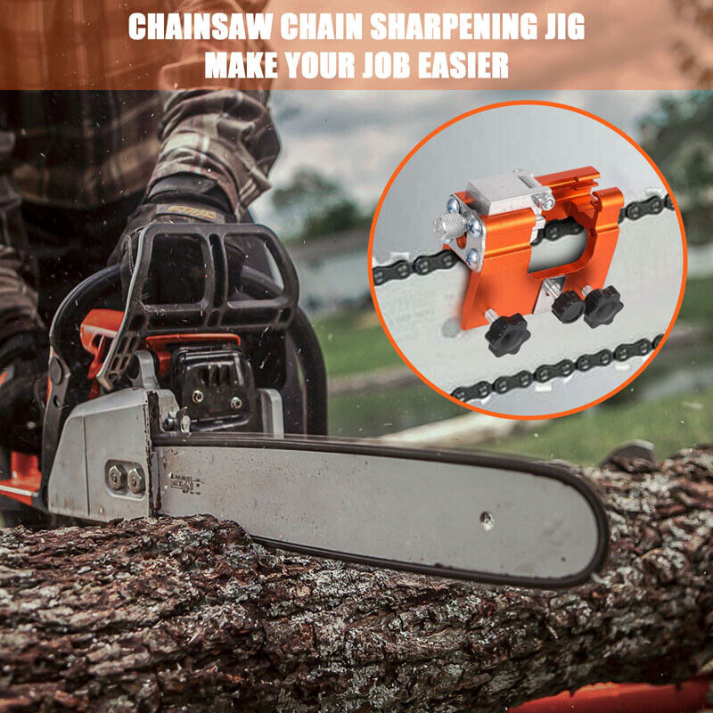 Portable Hand Crank Fast Chainsaw Sharpener Jig Kit Tool Suitable for 8 ...