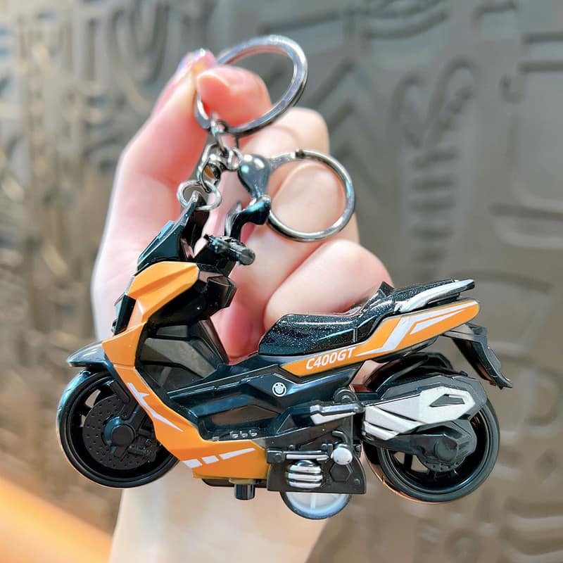 Mini Motorcycle Keychain Fashion Personality Racing Car Key Chain ...