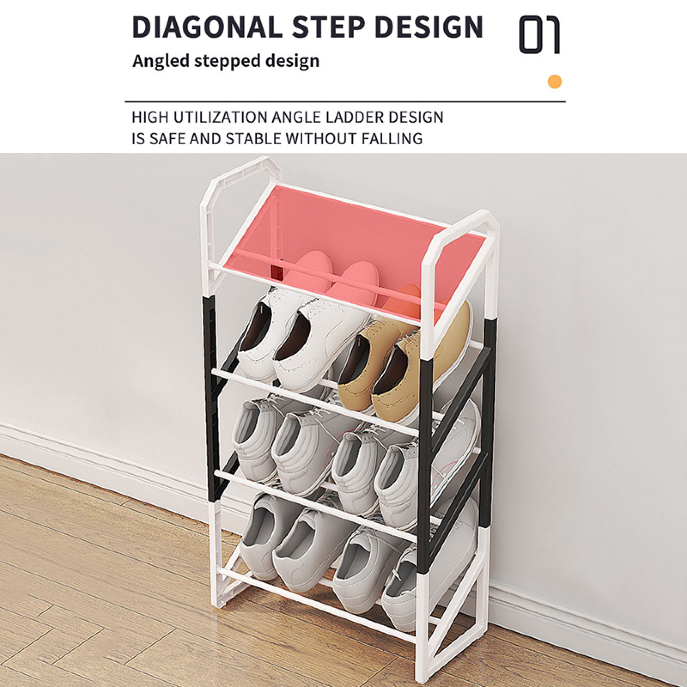 5 Layer shoe rack shoe racks heavy duty Colored Stainless Steel ...