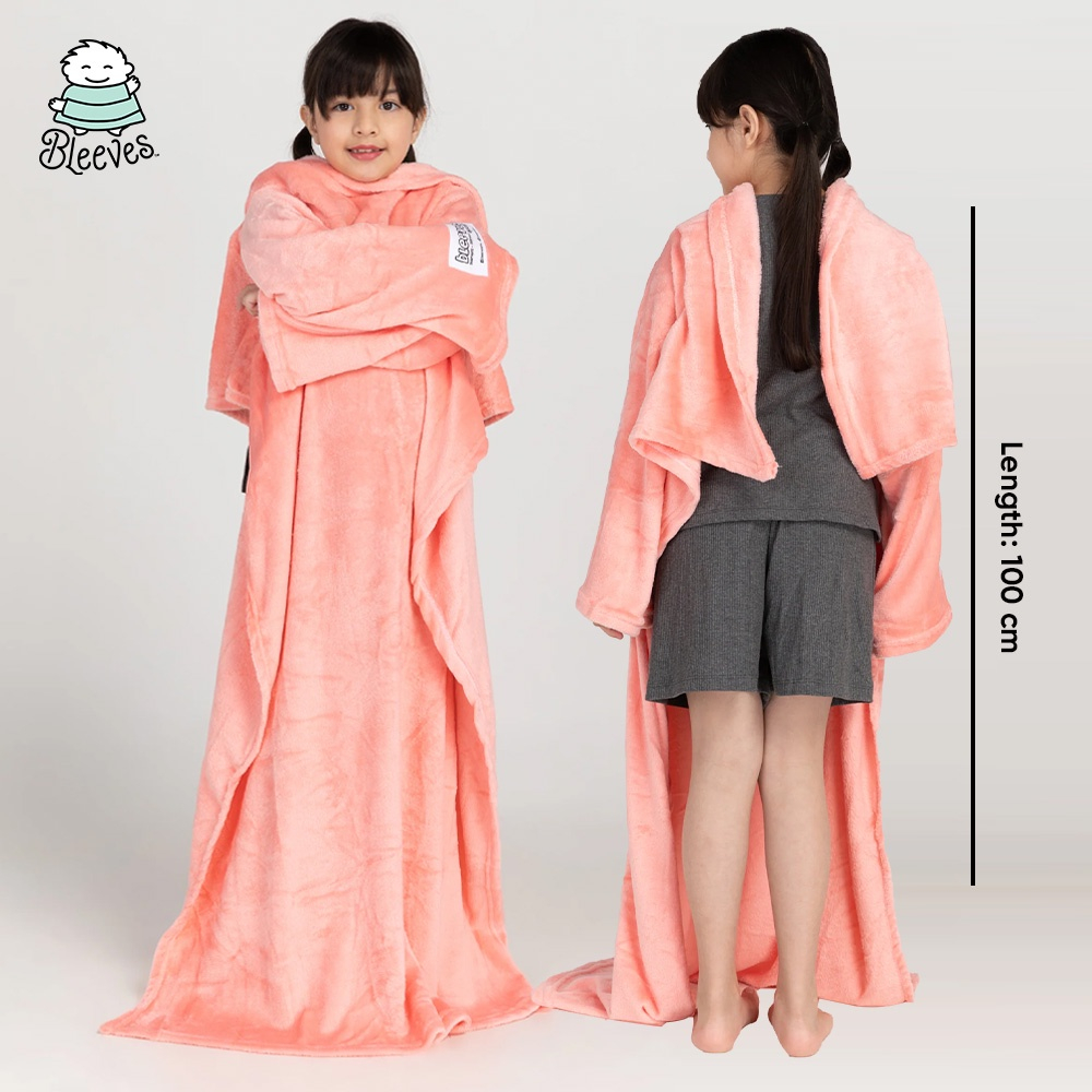 Bleeves® Grey Bleeves Kids Size Wearable Blanket for Men and Women