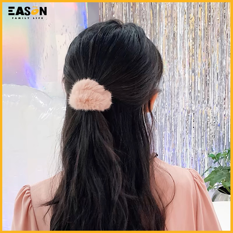 EasonShop COD Cute Plush Hair Rope Head Rope Female Ponytail Ball Head ...