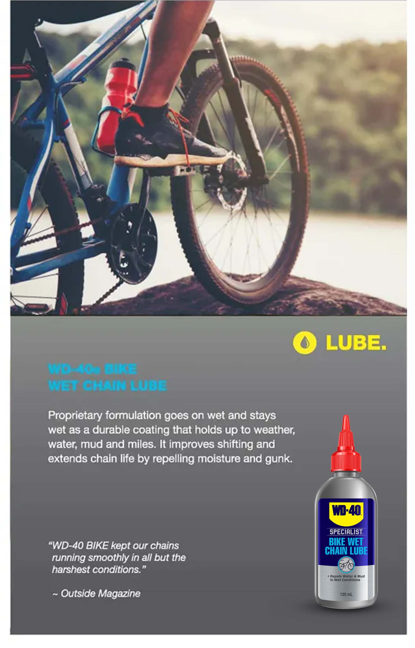 Wet Wd40 Cycling WD-40 Bike Wet Lube -118ML WD40 Bicycle Wet Chain