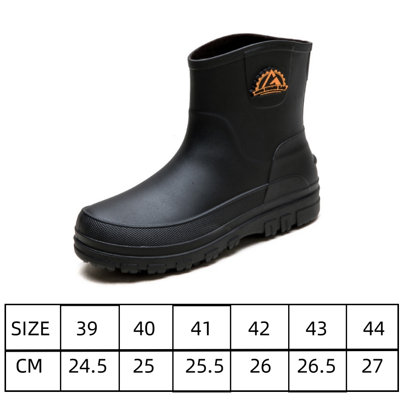 Short Tube Men's Rain Shoes, Waterproof Shoes, Anti Slip Rain Boots ...