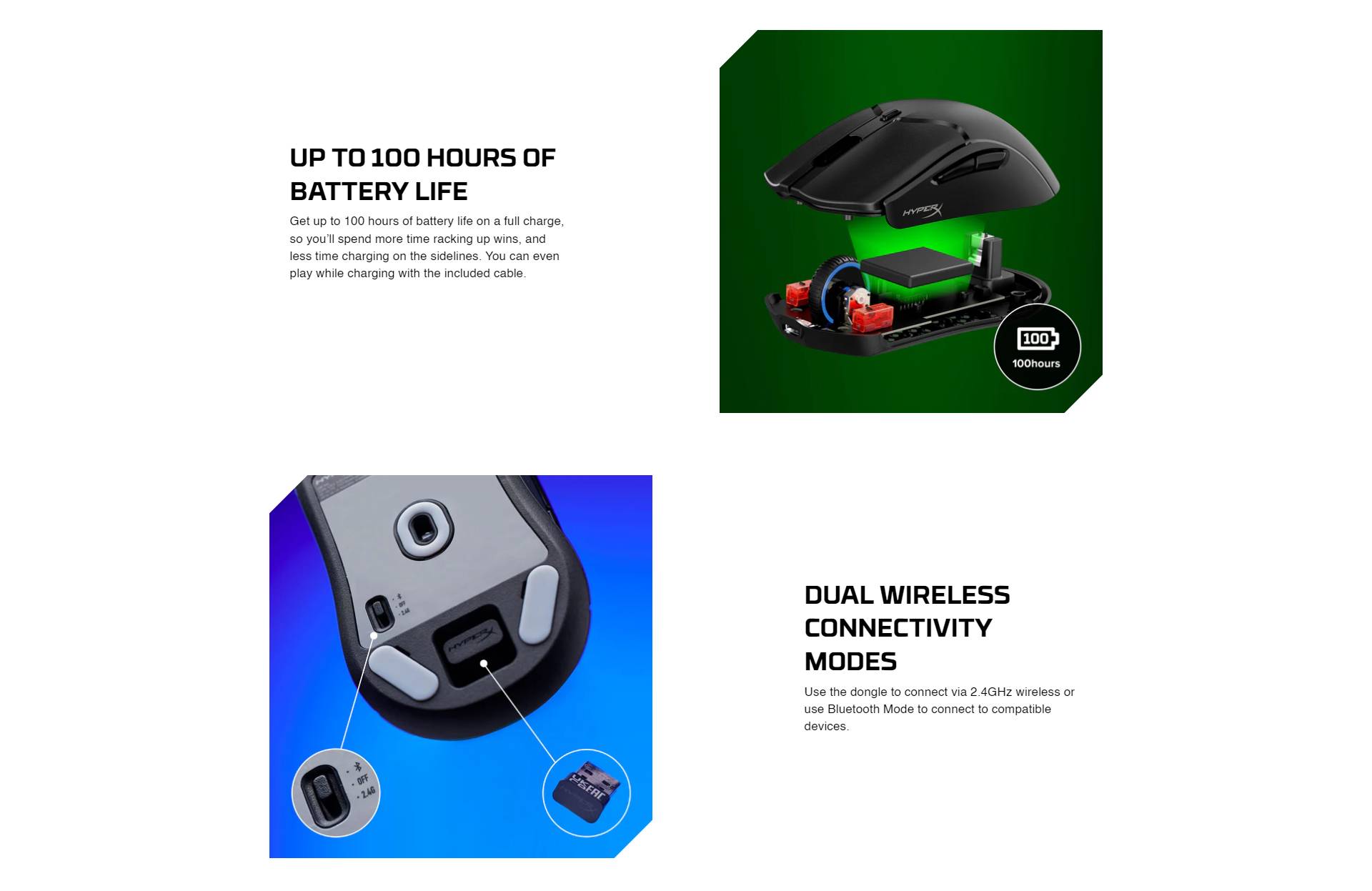 HyperX Pulsefire Haste 2 Mini Ultra-lightweight Dual Connectivity Modes ...