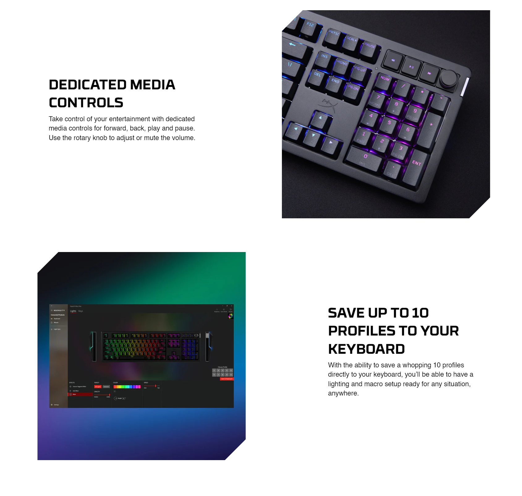 HyperX Alloy Rise Hot-Swappable Key Red Linear Switch Wired Mechanical ...