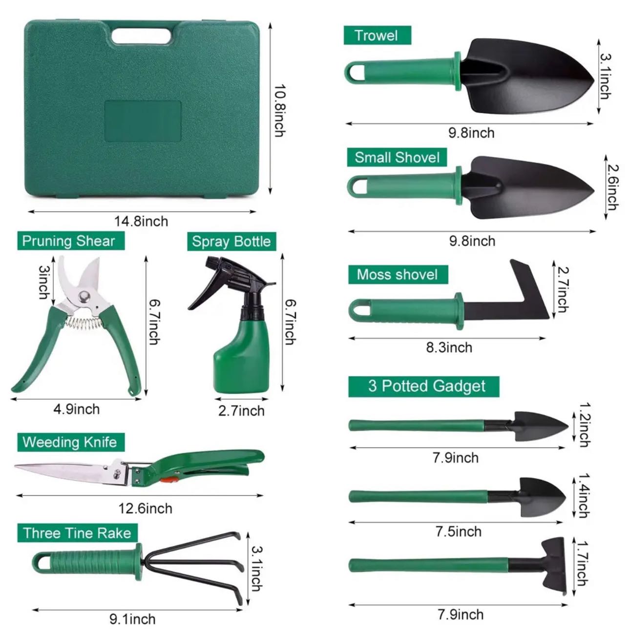 10Pcs Gardening plant hand Tools Set for Plant Garden Utensils Shovel ...