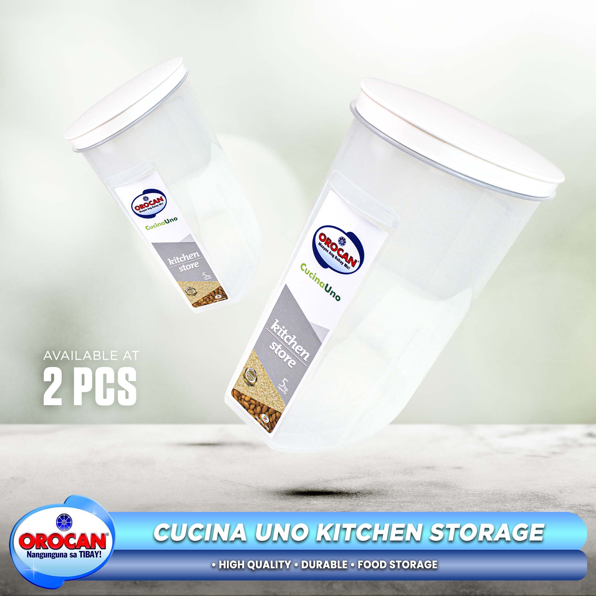 OROCAN Rice Box Food Dispenser Kitchen Storage Cucina Uno 5kg | Shopee ...