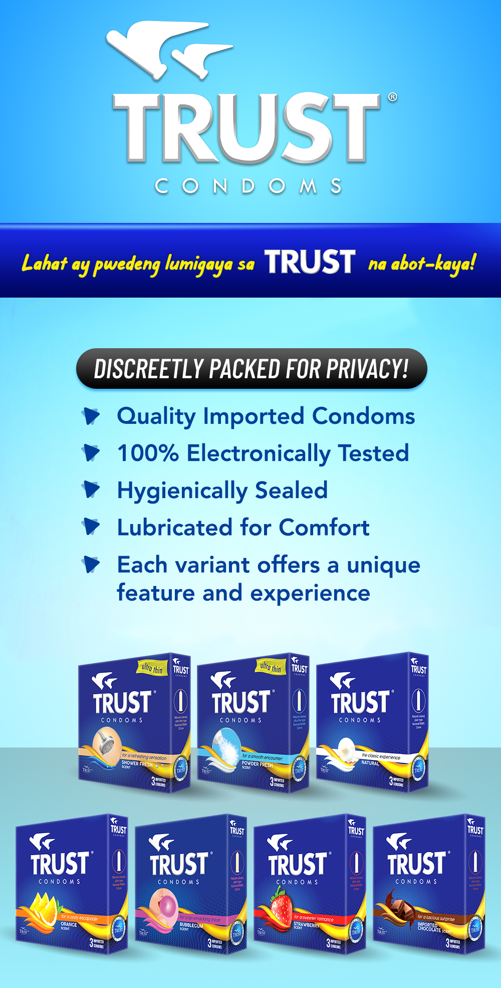 Trust Condoms Natural by 3's, Pack of 6 | Shopee Philippines