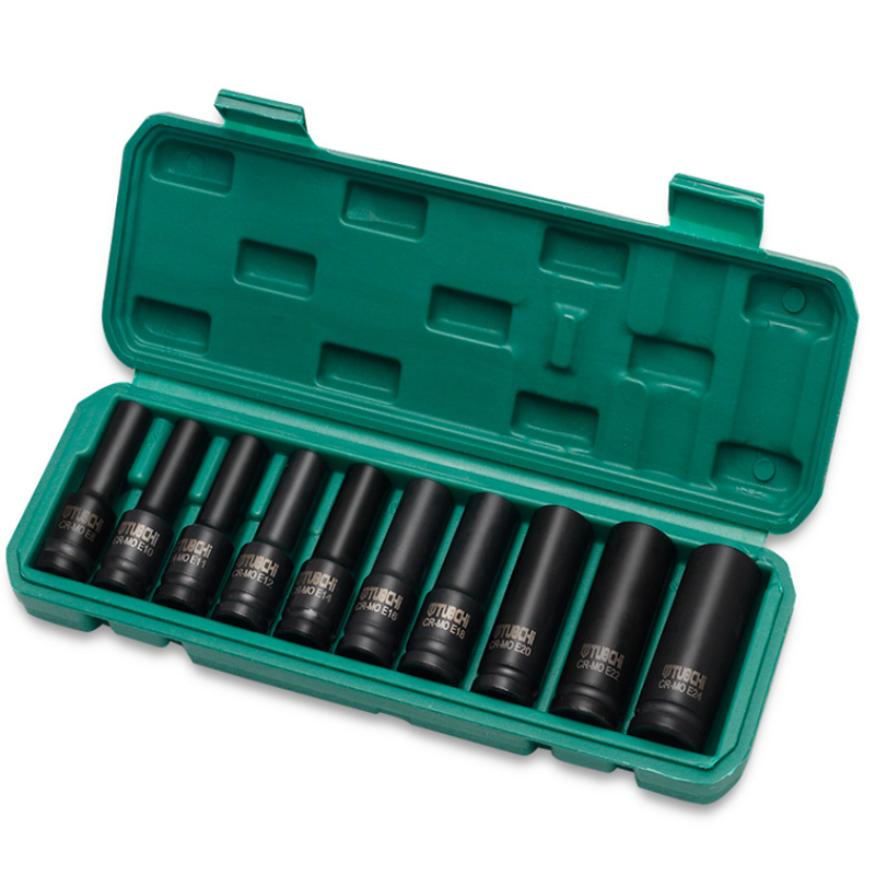 1/2 Deep Impact Wrench 8-24mm Socket Set Hexagon Mechanical Workshop ...