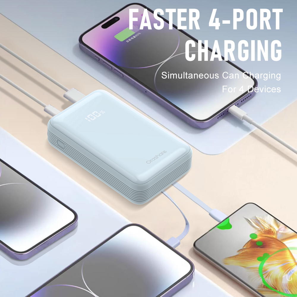 Orashare PCC20 20000mAh Powerbank Built in Cable 22.5W Fast Charge ...