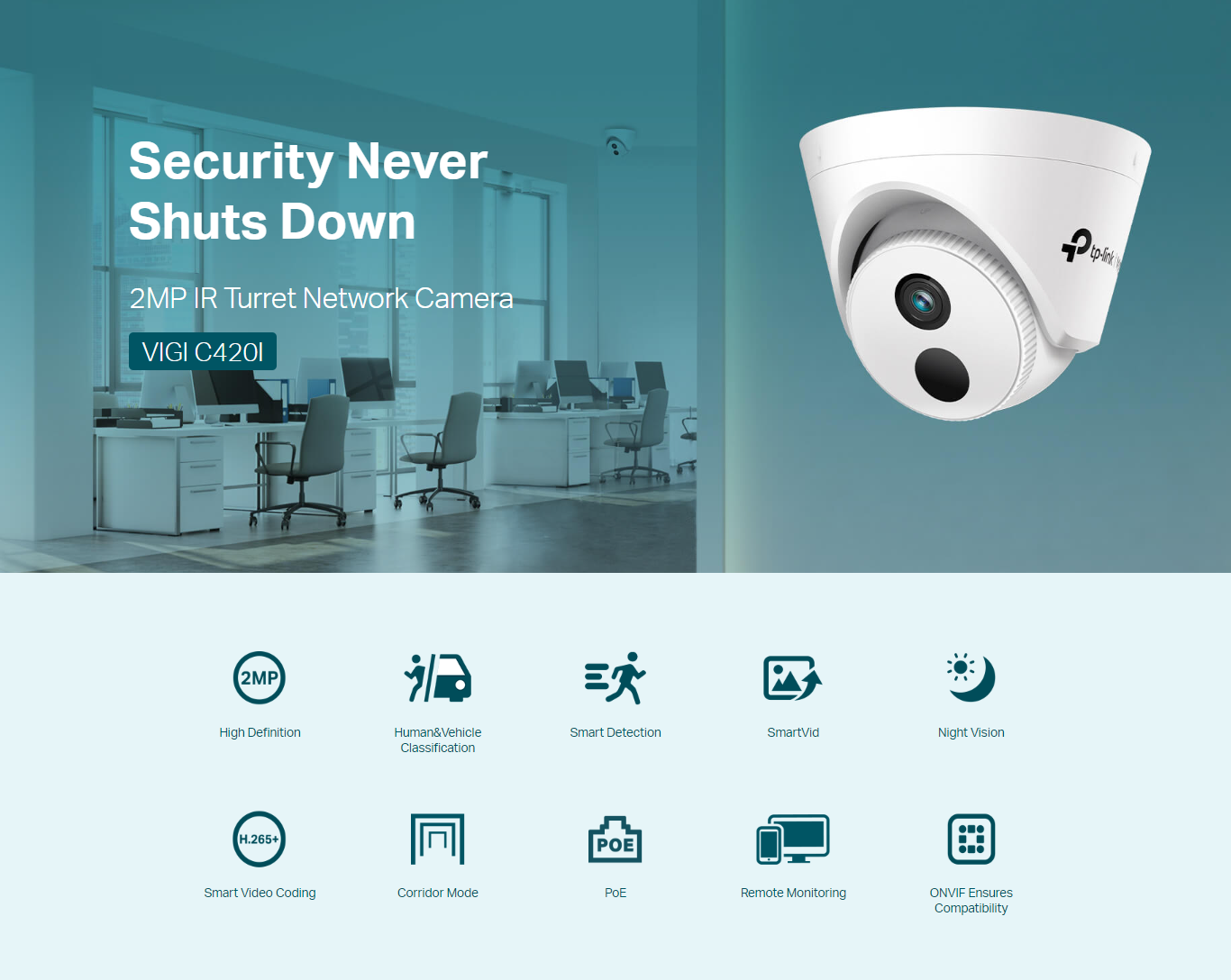 TP-Link VIGI 4-Channel IP CCTV Camera Surveillance Kit (VIGI C420I ...
