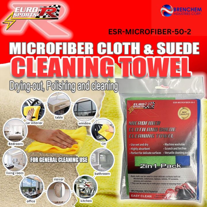 Euro Sports R Microfiber Absorbent Cleaning Towel Cloth /Dual sided ...