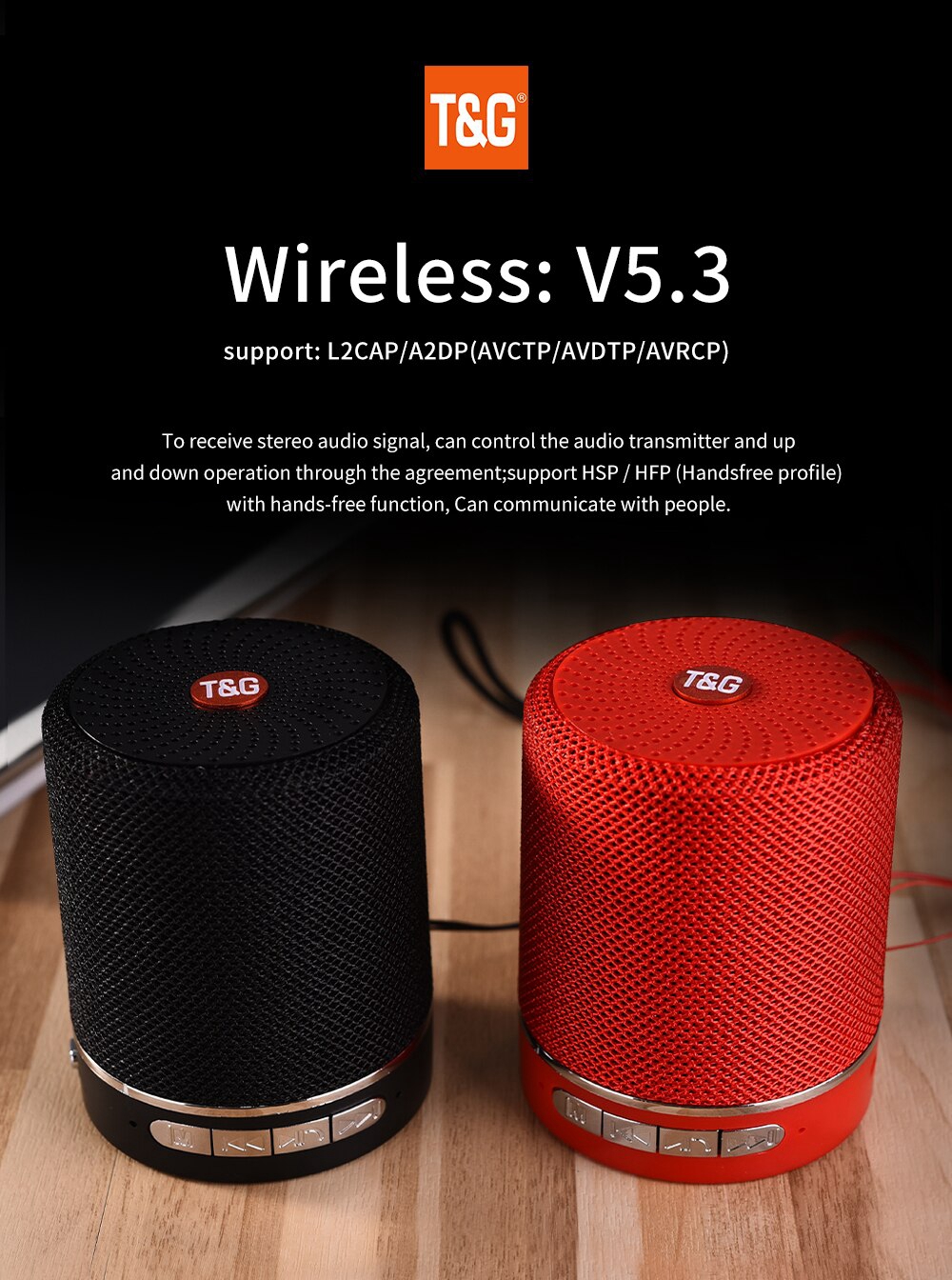 T&G TG-511 Mini Portable Bluetooth Speaker with strap Shopee
