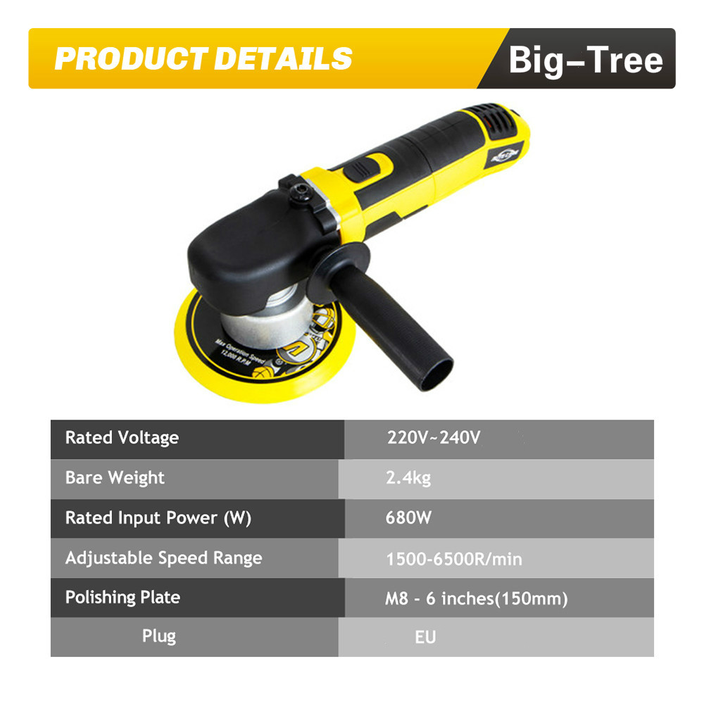 6Inch Dual Action Polisher Orbit 21mm Auto Polisher DA Car Polisher ...