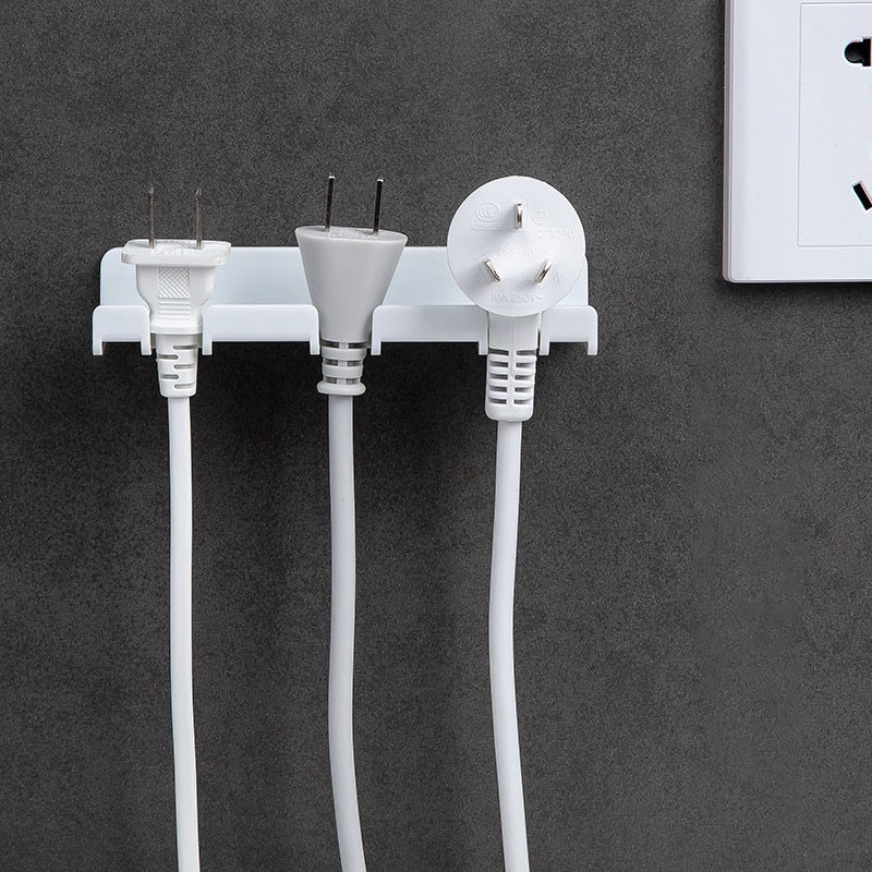 Plug Sticky Hook Bathroom Kitchen Wall Adhesive Hook Seamless Power ...