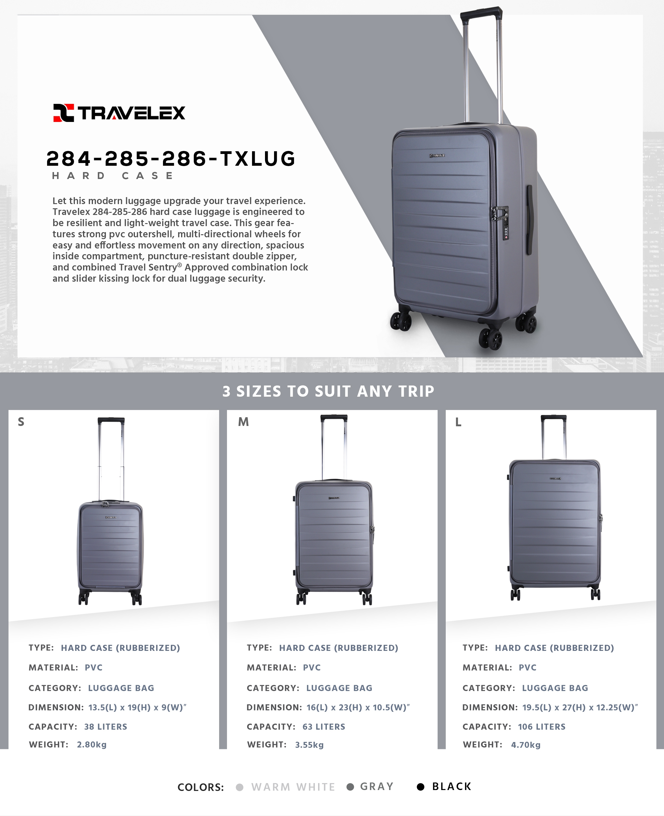 Hard suitcase sizes shop