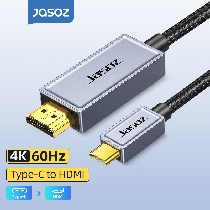 Jasoz USB 3.1 Type C To HDMI Cable 4K Adapter To TV Compatible USB C HDMI Cable With Dell XPS iPhone Shopee Philippines