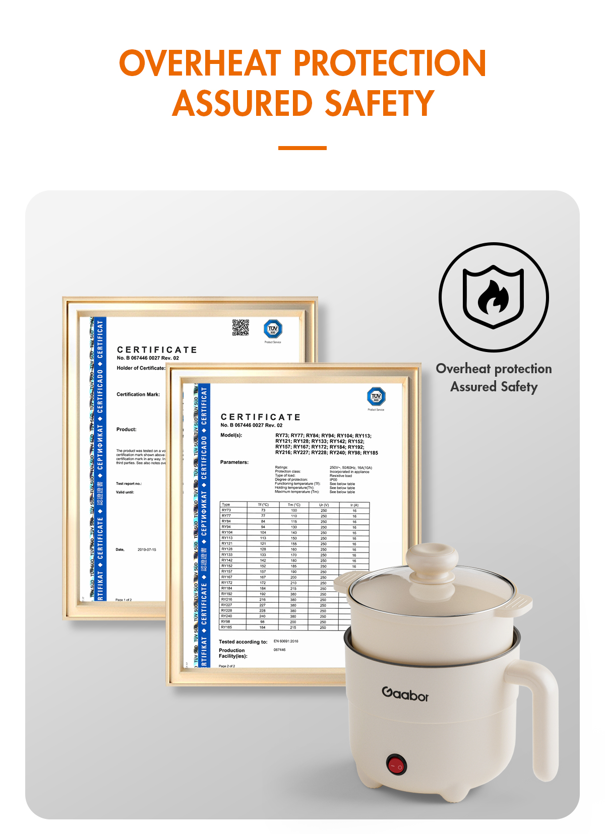 Gaabor Rice Cooker Standard Multifunctional Non Stick Mini Rice Cooker