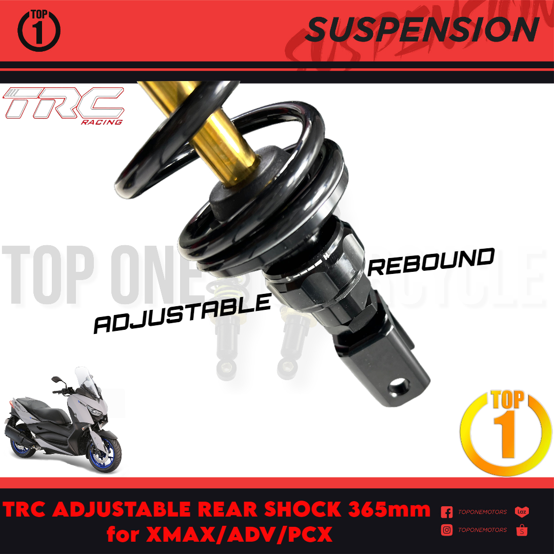 TOP1 PH TRC AI-TECH SERIES ADJUSTABLE REAR SHOCK 365mm for XMAX/ADV/PCX ...