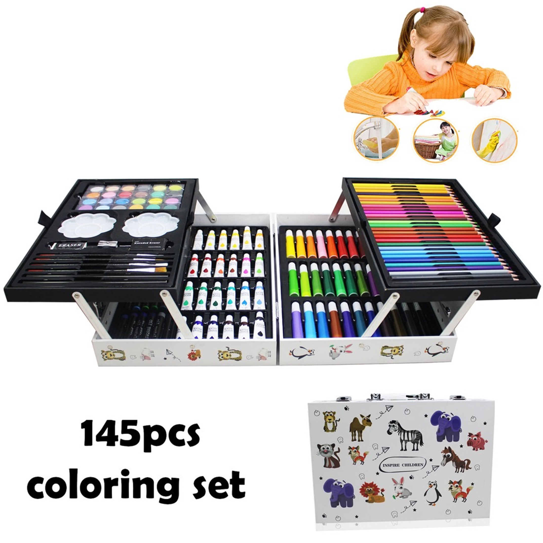 145 pcs art set Color pencil Alcohol Marker pen Children's Crayon ...