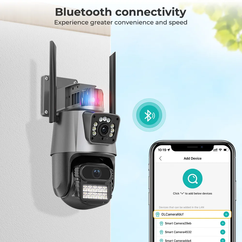 ICSEE XM R13 8MP PTZ CCTV Camera Dual Lens Dual Screen WiFi Outdoor ...